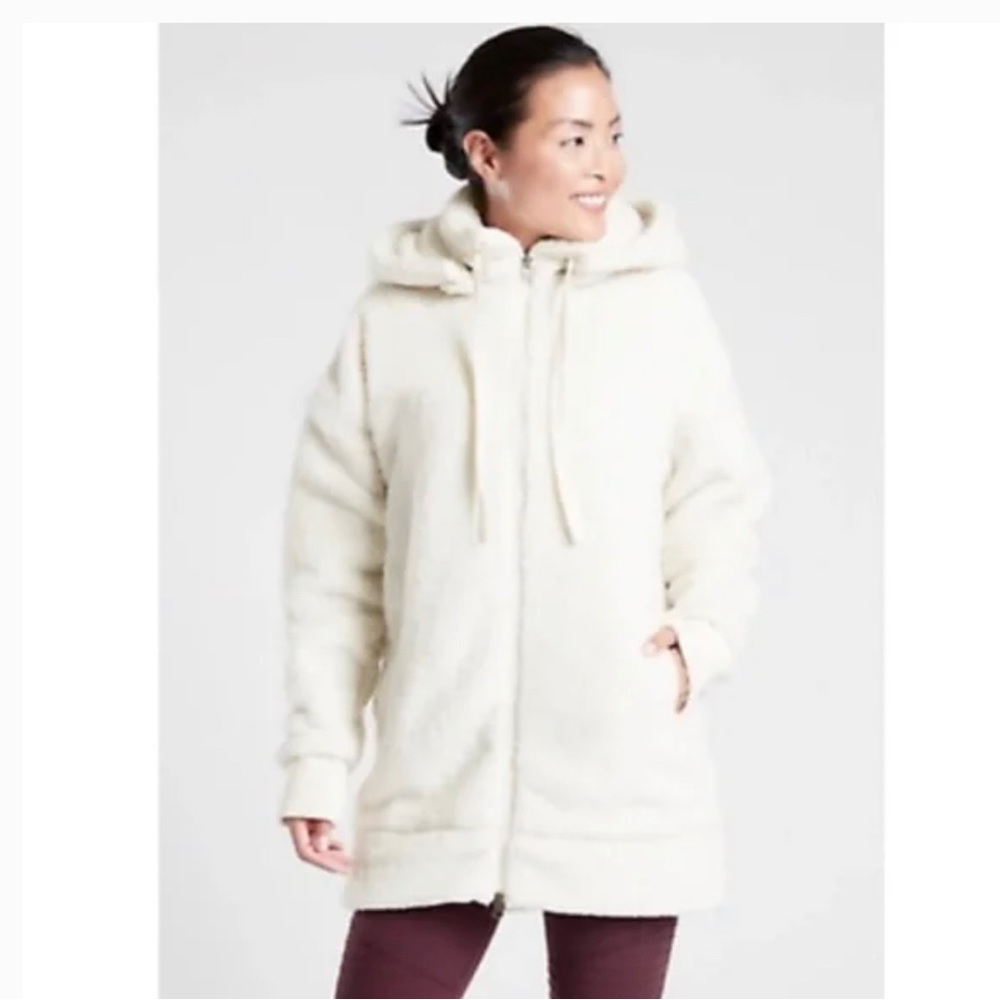 Athleta Long Teddy Jacket